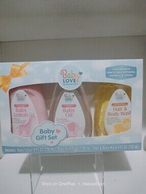Baby Gift Set - Baby Lotion, Oil & Hair & Body Wash